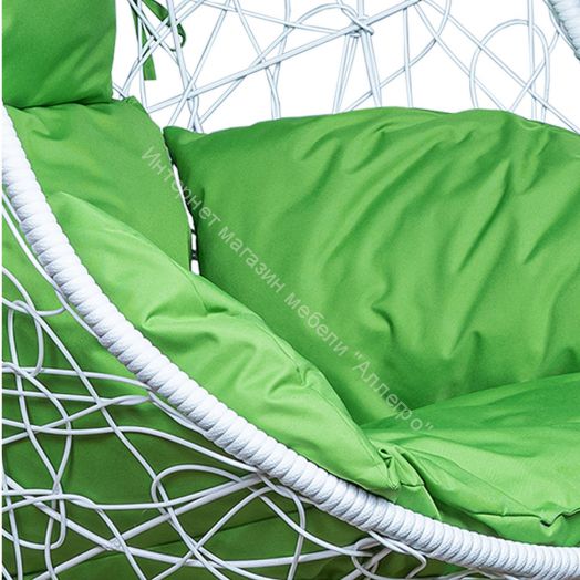 Подвесное Кресло Leset Саона каркас Белый подушка Зеленое яблоко