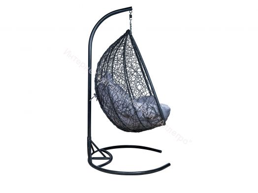 Подвесное Кресло Leset Гаити каркас Черный подушка Светло-серая