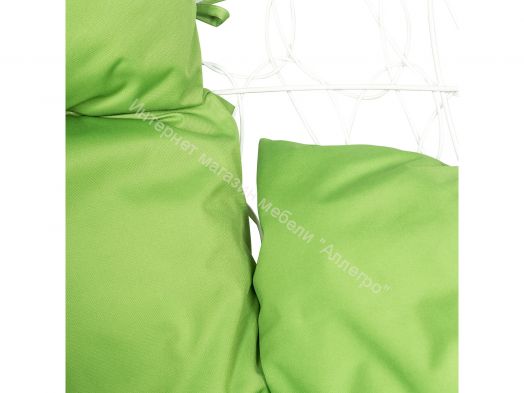 Подвесное Кресло Leset Луна каркас Белый подушка Зеленое яблоко