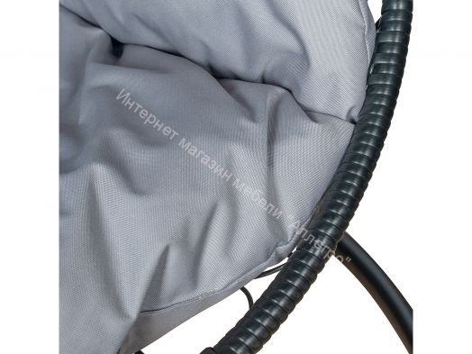 Подвесное Кресло Leset Ажур каркас Черный подушка Светло-серая