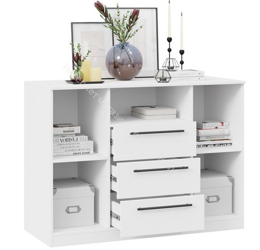 Комод комбинированный "Агата" (Белый)