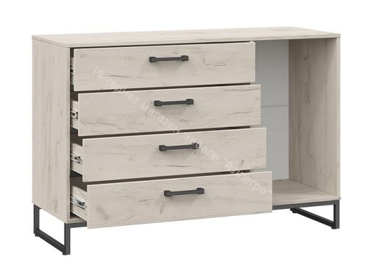 Комод «Лофт» тип 3 (Дуб крафт белый)