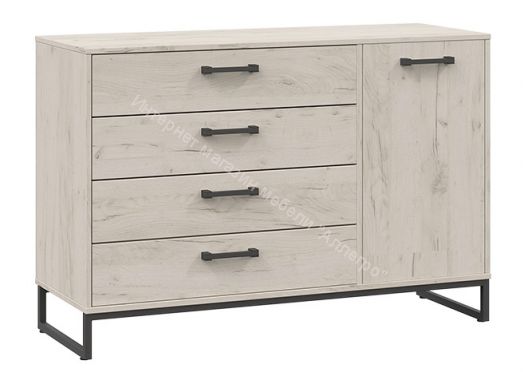 Комод «Лофт» тип 3 (Дуб крафт белый)