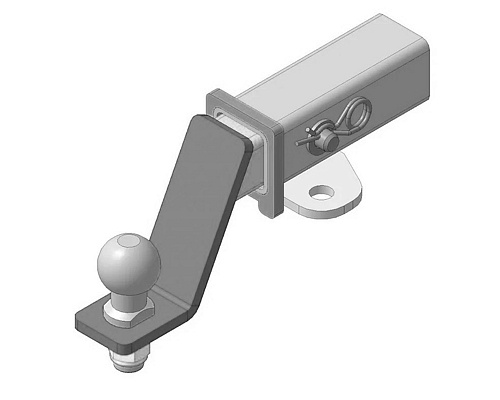 Фаркоп на Subaru Forester 2007-2013 без подрезки бампера. Тип шара: E (легкосъемный шар под квадрат)