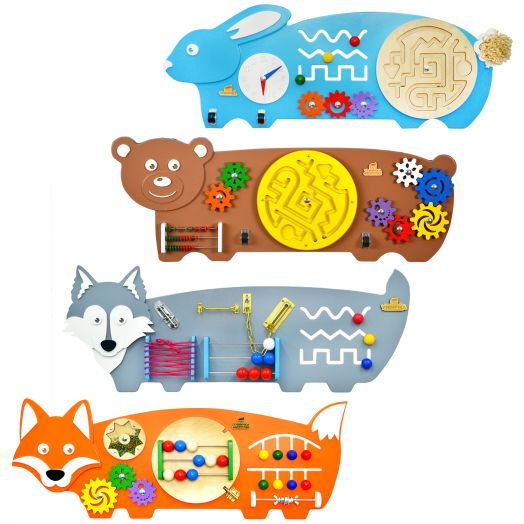 БЖ-07 Бизиборд "Мишка" (880х320 мм)