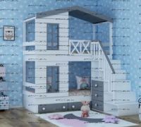 Кровать двухъярусная Домик Roof №17