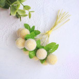 Тычинки для цветов, шарики ванильные, букет 10 шт.