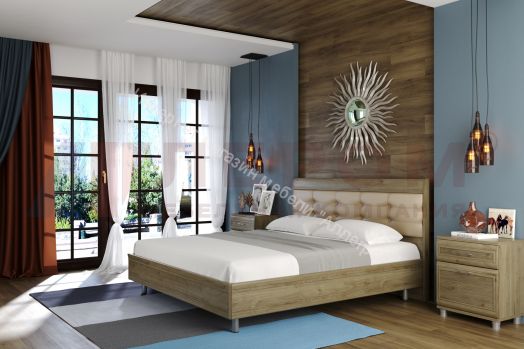 Кровать КР-2853 (1,6х2,0) с мягким изголовьем Мелисса