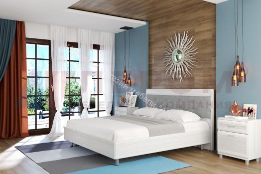 Кровать КР-2853 (1,6х2,0) с мягким изголовьем Мелисса