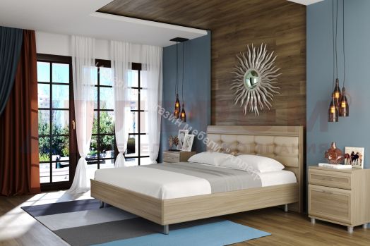 Кровать КР-2853 (1,6х2,0) с мягким изголовьем Мелисса