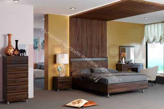 Кровать КР-2853 (1,6х2,0) с мягким изголовьем Мелисса