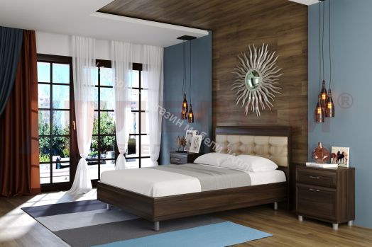 Кровать КР-2851 (1,2х2,0) с мягким изголовьем Мелисса