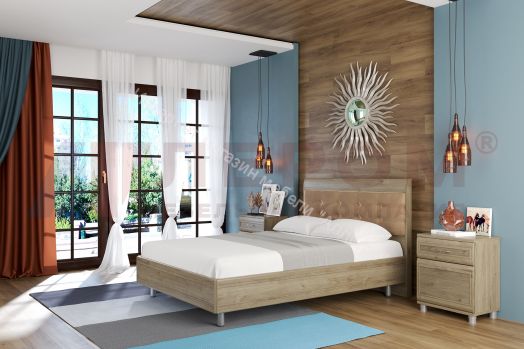 Кровать КР-2851 (1,2х2,0) с мягким изголовьем Мелисса