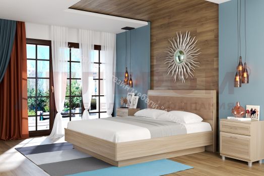 Кровать КР-1853 (1,6х2,0) с П/Мех и мягким изголовьем Мелисса