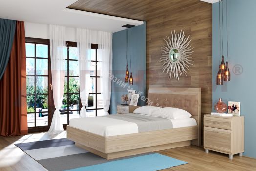 Кровать КР-1851  (1,2Х2,0) с П/Мех и мягким изголовьем Мелисса