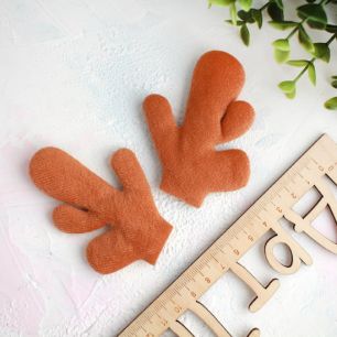 Рожки для образа оленя, светло-коричневые 8,5*7 см. (пара)