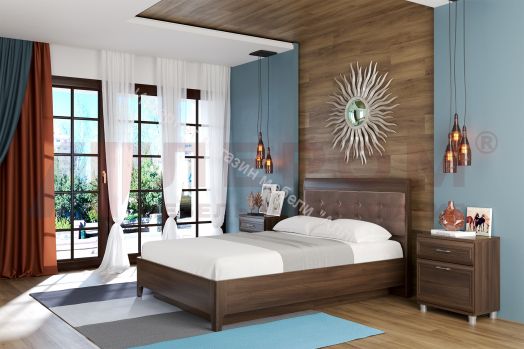 Кровать КР-1072 (1,4х2,0) с П/Мех. и мягким изголовьем Мелисса