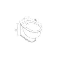 Напольное биде AET ITALIA PRINCESS BIDET DA TERRA S582T1R3V0 схема 2