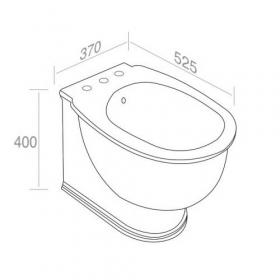 Биде напольное AET ITALIA PRINCESS BIDET DA TERRA S582T1R1V0 ФОТО