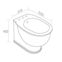 Биде напольное AET ITALIA PRINCESS BIDET DA TERRA S582T1R1V0 схема 2