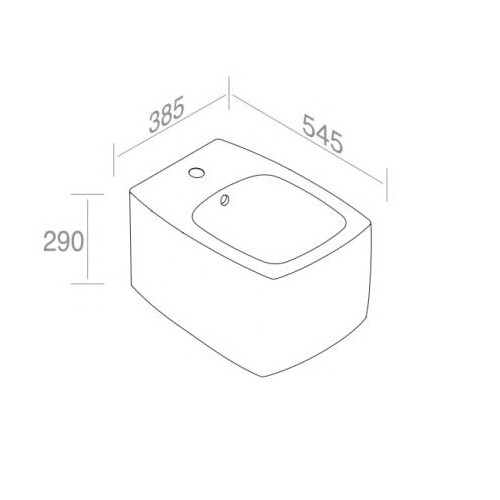 Подвесное биде AET ITALIA SQUARE SOSPESO PLUS S572T1R1V1 ФОТО