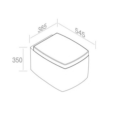 Подвесной унитаз AET ITALIA SQUARE SOSPESO PLUS S571T0R0V1 ФОТО