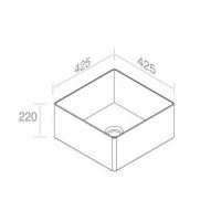 Раковина накладная AET ITALIA FLY SQUARE H22 L647T0R0V0 схема 2