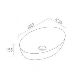 Раковина накладная на столешницу AET ITALIA ELITE OVAl L600T0R0V0 ФОТО