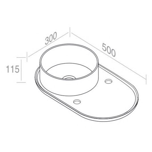 Рукомойник накладной AET ITALIA KOMBO CURVY L503T0R2V0 схема 2