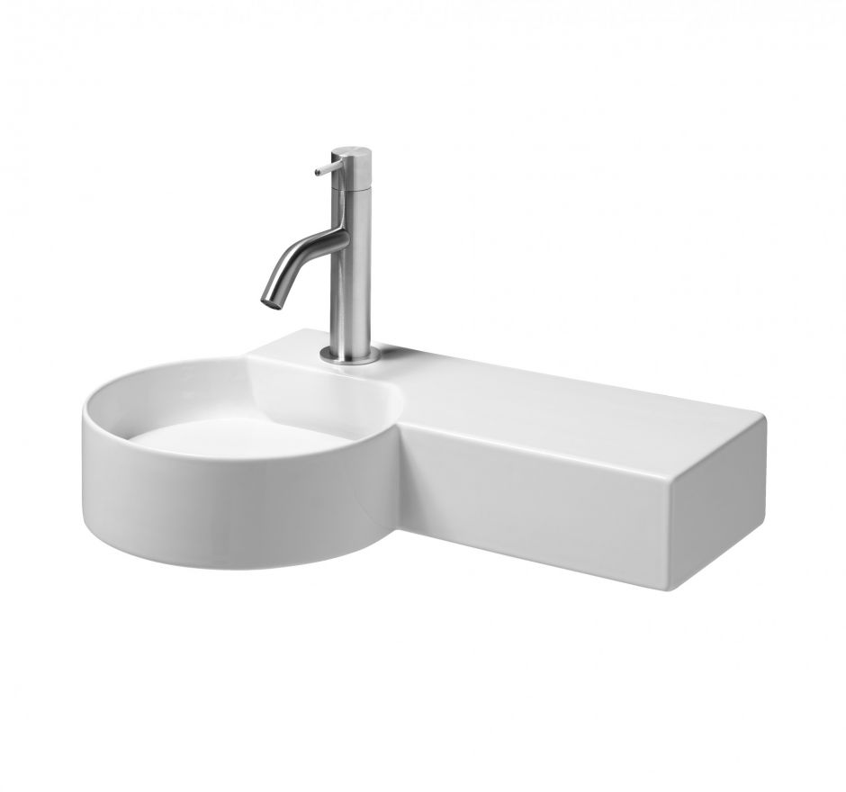 Изображение Рукомойник подвесной AET ITALIA ACQUAFREDDA RETTANGOLARE TONDO PLUS с площадкой под смеситель L325T0RPV1