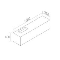 Подвесная тумба для раковины AET ITALIA M35 MOBILE IN LEGNO LACCATO PER LAVABI P35 150х35,5 C181V3 схема 2