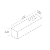 Тумба для раковины AET ITALIA M35 MOBILE IN LEGNO LACCATO PER LAVABI P35 подвесная лакированная 150х35,5 C181V2 схема 2