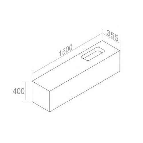 Тумба для раковины AET ITALIA M35 MOBILE IN LEGNO LACCATO PER LAVABI P35 подвесная лакированная 150х35,5 C181V2 схема 2