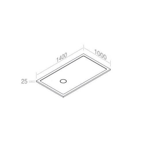 Поддон в душ прямоугольный AET ITALIA LEVICO PIATTO DOCCIA CON PILETTA SIFONATA INCLUSA DS10P100L140 схема 2