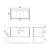 Подвесная тумба Simas Foriu FOM100 FO10 схема 4