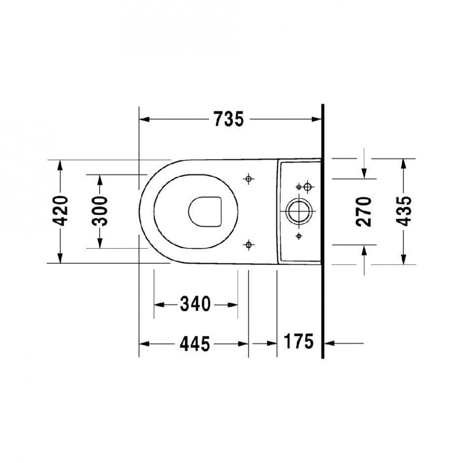 Напольный унитаз Duravit D-Neo rimless 37х58 в комплекте Big Toilet 210409 ФОТО