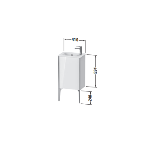 Узкая напольная тумба Duravit Xviu XV4480 L/R для раковины ME by Starck 072343 ФОТО