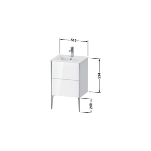 Компактная напольная тумба Duravit Xviu XV4459 для раковины ME by Starck 233653 ФОТО