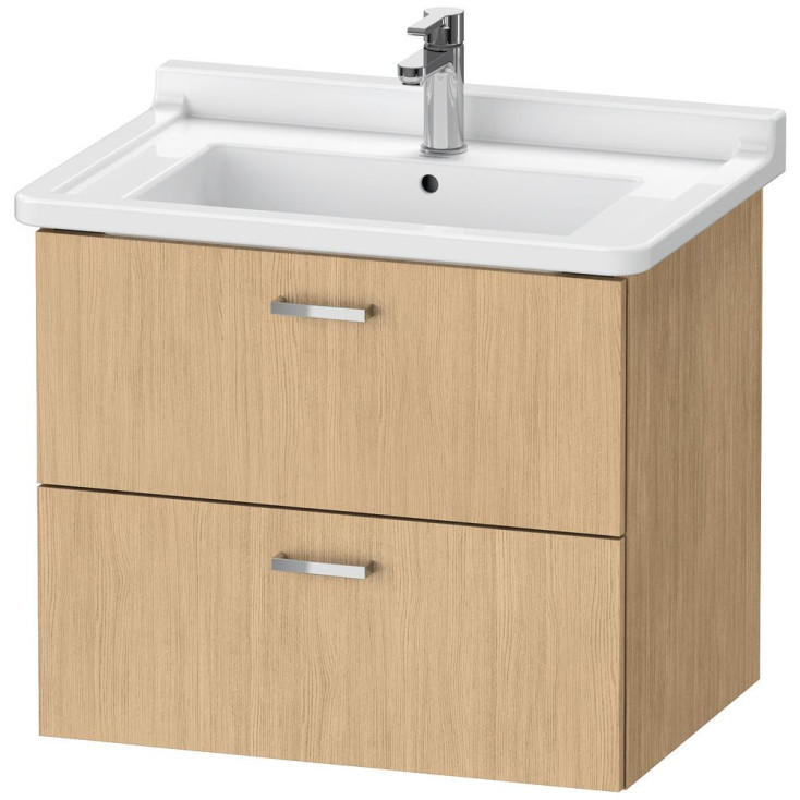 Подвесная тумба Duravit Xbase XB618 с двумя верхними выдвижными ящиками схема 1