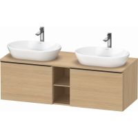 Широкая тумба под раковину Duravit D-Neo 45,9х140х55 с двумя выдвижными отделениями DE4950 схема 1