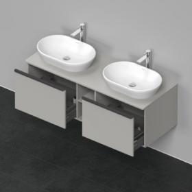 Широкая тумба под раковину Duravit D-Neo 45,9х140х55 с двумя выдвижными отделениями DE4950 ФОТО