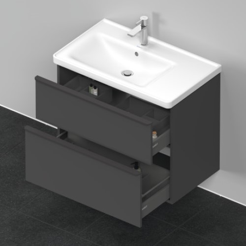 Подвесная тумба Duravit D-Neo 62,5x78,4x45,2 с двумя выдвижными отделениями DE435 ФОТО