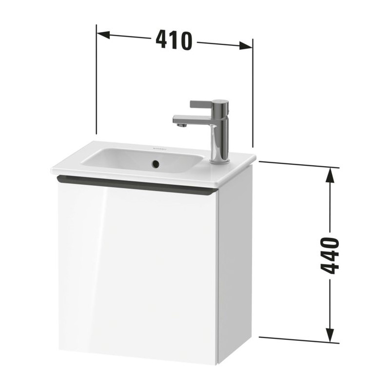 Подвесная тумба Duravit D-Neo 44х41х27,4 с одной дверцей DE4259 ФОТО