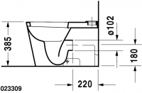 Унитаз Duravit Starck 1 023309 схема 3