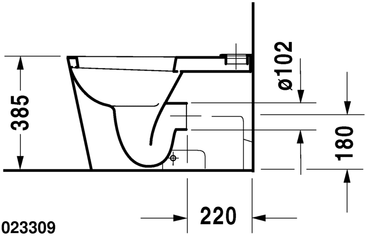 Унитаз Duravit Starck 1 023309 схема 3