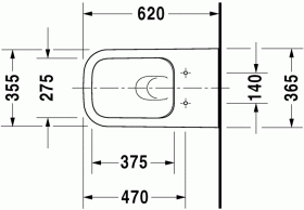 Безободковый унитаз Duravit Happy D.2 255009 ФОТО