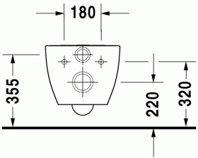 Безободковый унитаз Duravit Happy D.2 255009 ФОТО