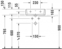 Раковина Duravit Vero Air накладная 45х35 072445 схема 4