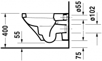 Подвесной унитаз Duravit DuraStyle 255209 схема 3