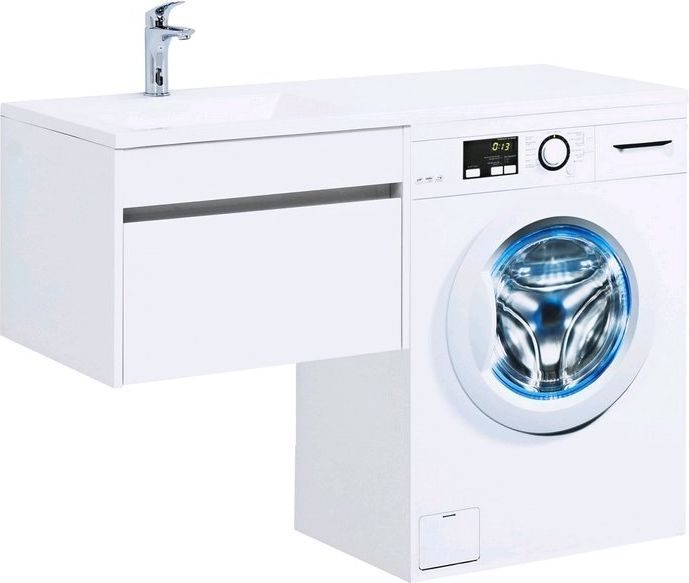 Тумба с раковиной Aquanet Токио 120 L белый (подвесная, 1 ящик) 00239212